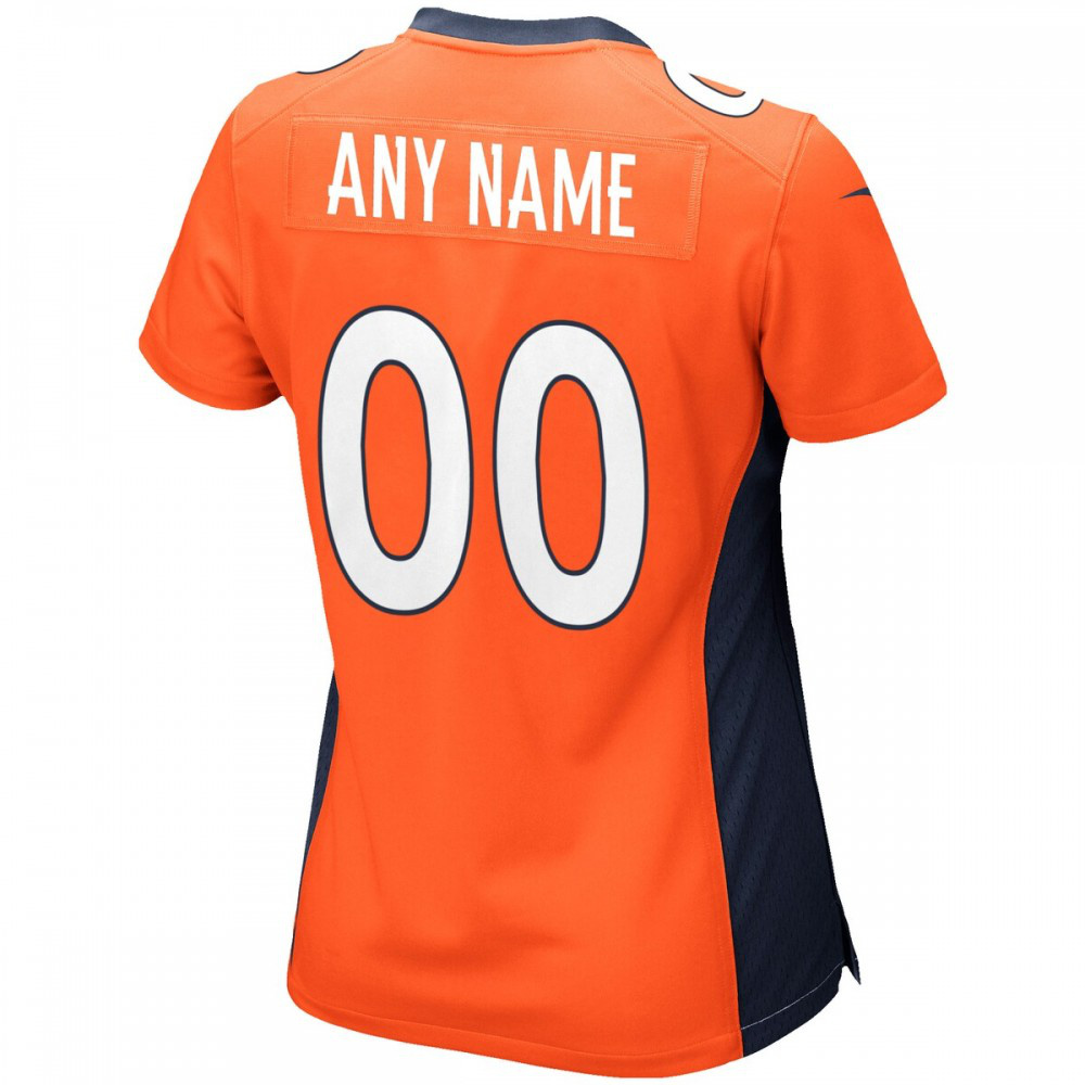 Denver Broncos Nike Women's Custom Game Jersey - Orange-GridironStore